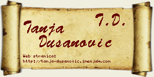 Tanja Dušanović vizit kartica